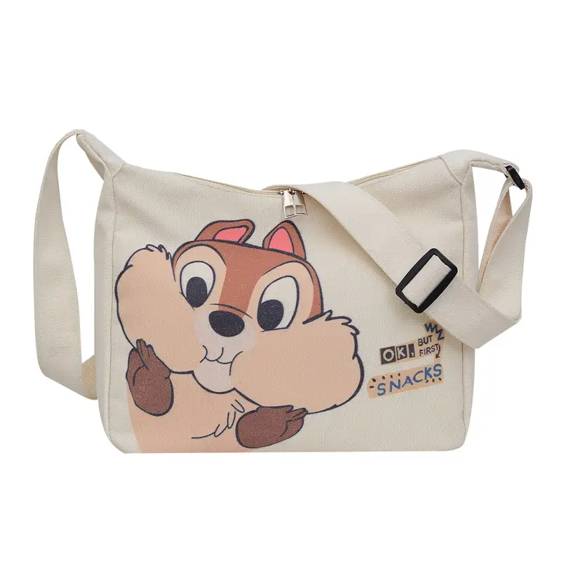 Ins Printed Cartoon Canvas Crossbody Bag Female Thailand - Image 3