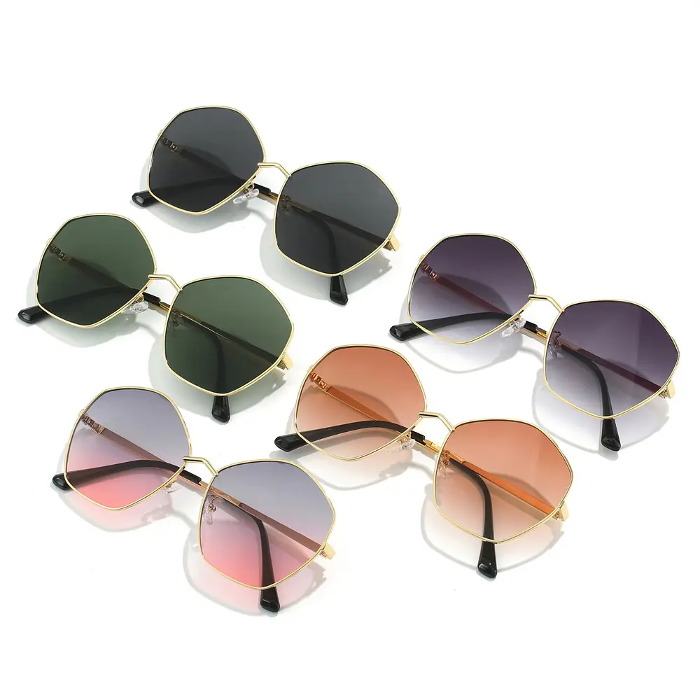 Irregular Metal Sunglasses European American Style Trendy Minimalist Rhythm Glasses for Men and Women - Image 7