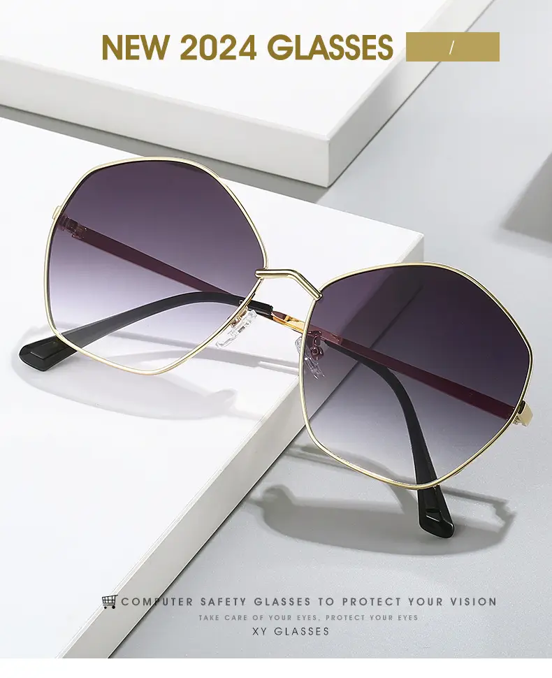 Irregular Metal Sunglasses European American Style Trendy Minimalist Rhythm Glasses for Men and Women — feature 1