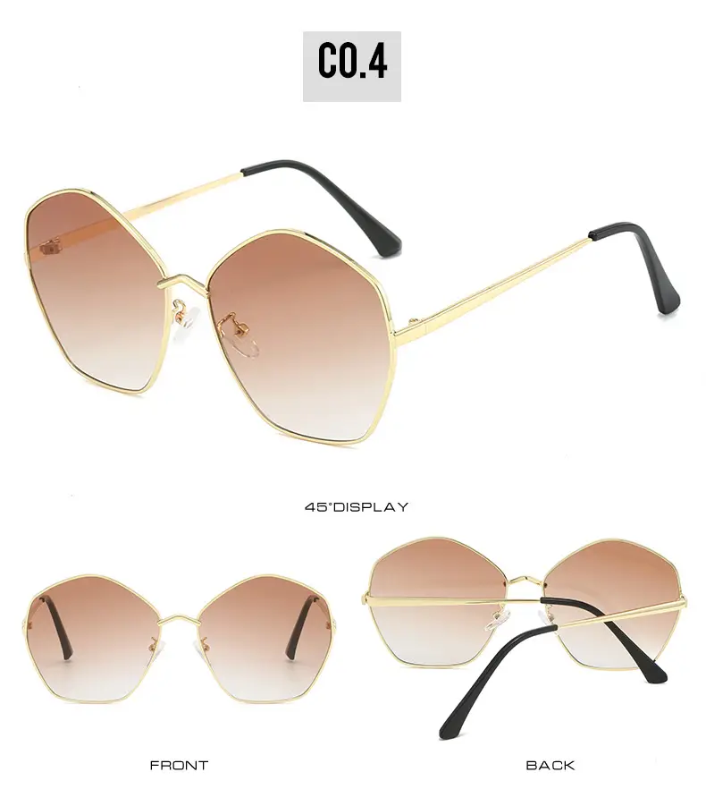 Irregular Metal Sunglasses European American Style Trendy Minimalist Rhythm Glasses for Men and Women — feature 10