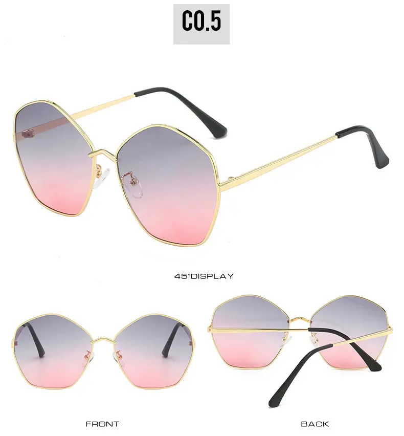 Irregular Metal Sunglasses European American Style Trendy Minimalist Rhythm Glasses for Men and Women — feature 11
