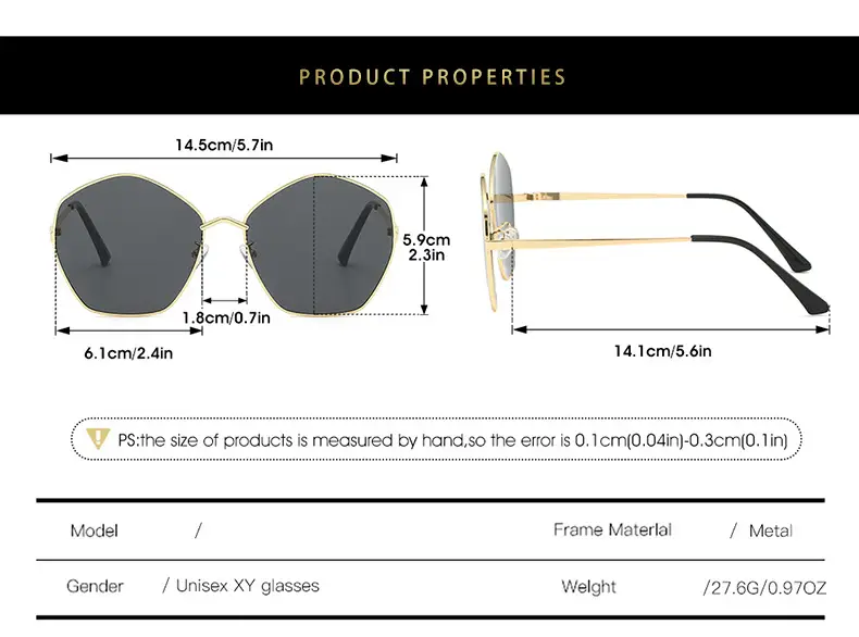 Irregular Metal Sunglasses European American Style Trendy Minimalist Rhythm Glasses for Men and Women — feature 5