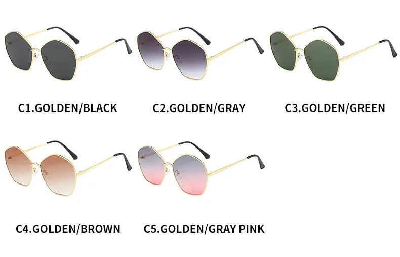 Irregular Metal Sunglasses European American Style Trendy Minimalist Rhythm Glasses for Men and Women — feature 6