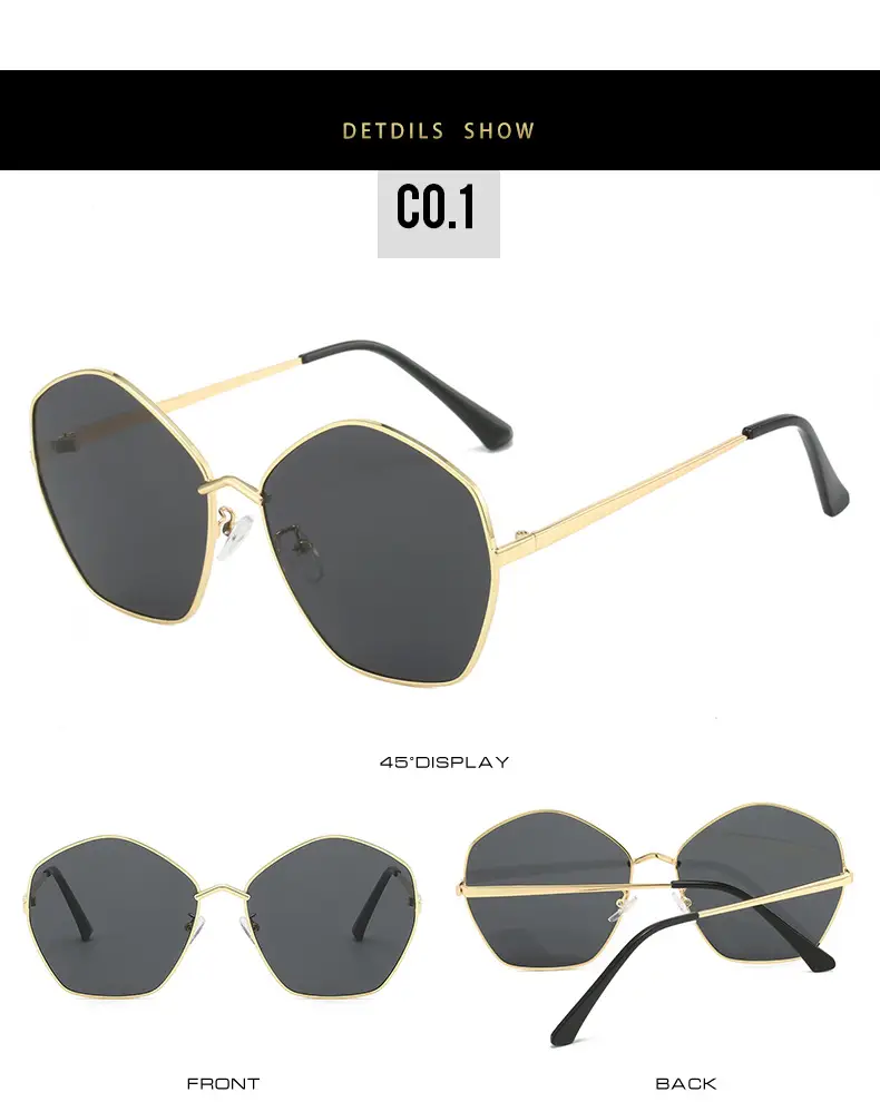 Irregular Metal Sunglasses European American Style Trendy Minimalist Rhythm Glasses for Men and Women — feature 7