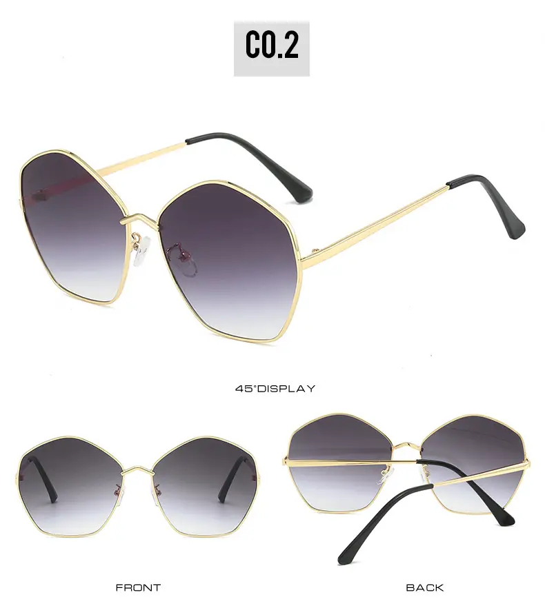 Irregular Metal Sunglasses European American Style Trendy Minimalist Rhythm Glasses for Men and Women — feature 8