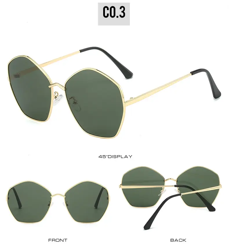 Irregular Metal Sunglasses European American Style Trendy Minimalist Rhythm Glasses for Men and Women — feature 9