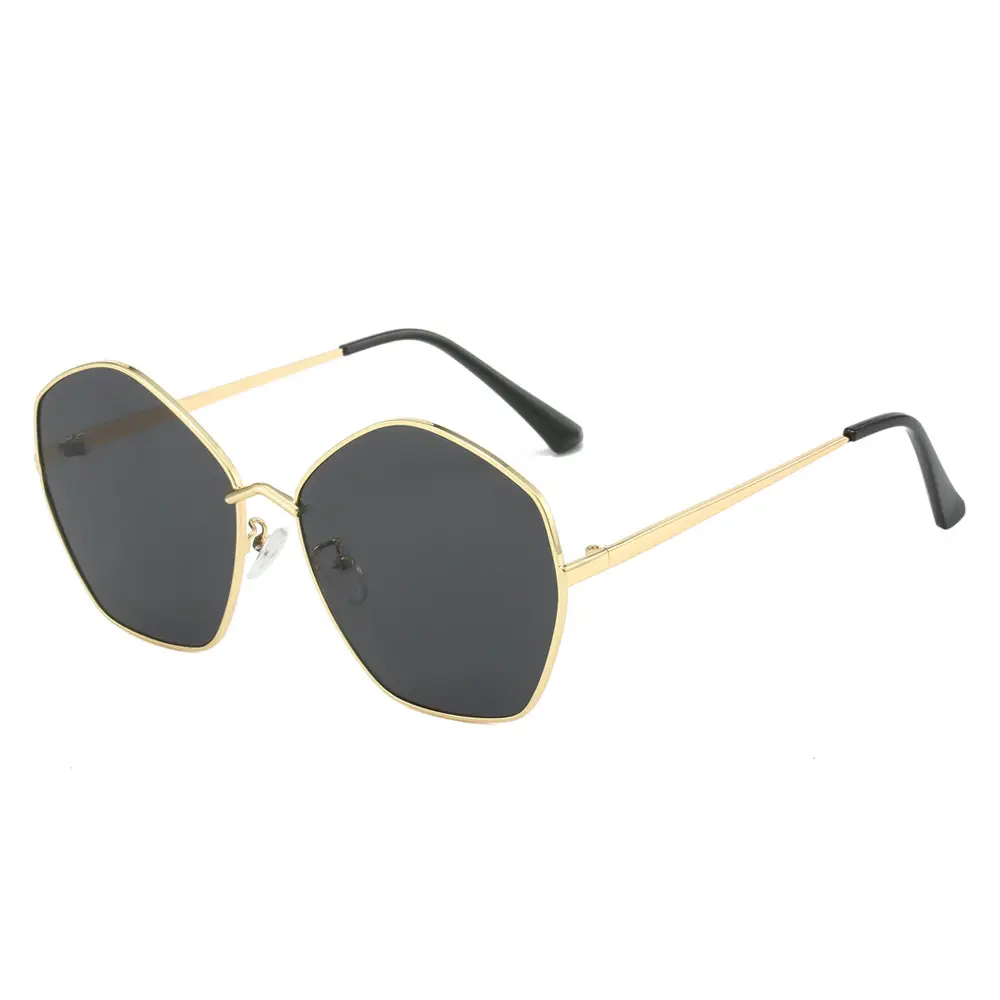 Irregular Metal Sunglasses European American Style Trendy Minimalist Rhythm Glasses for Men and Women