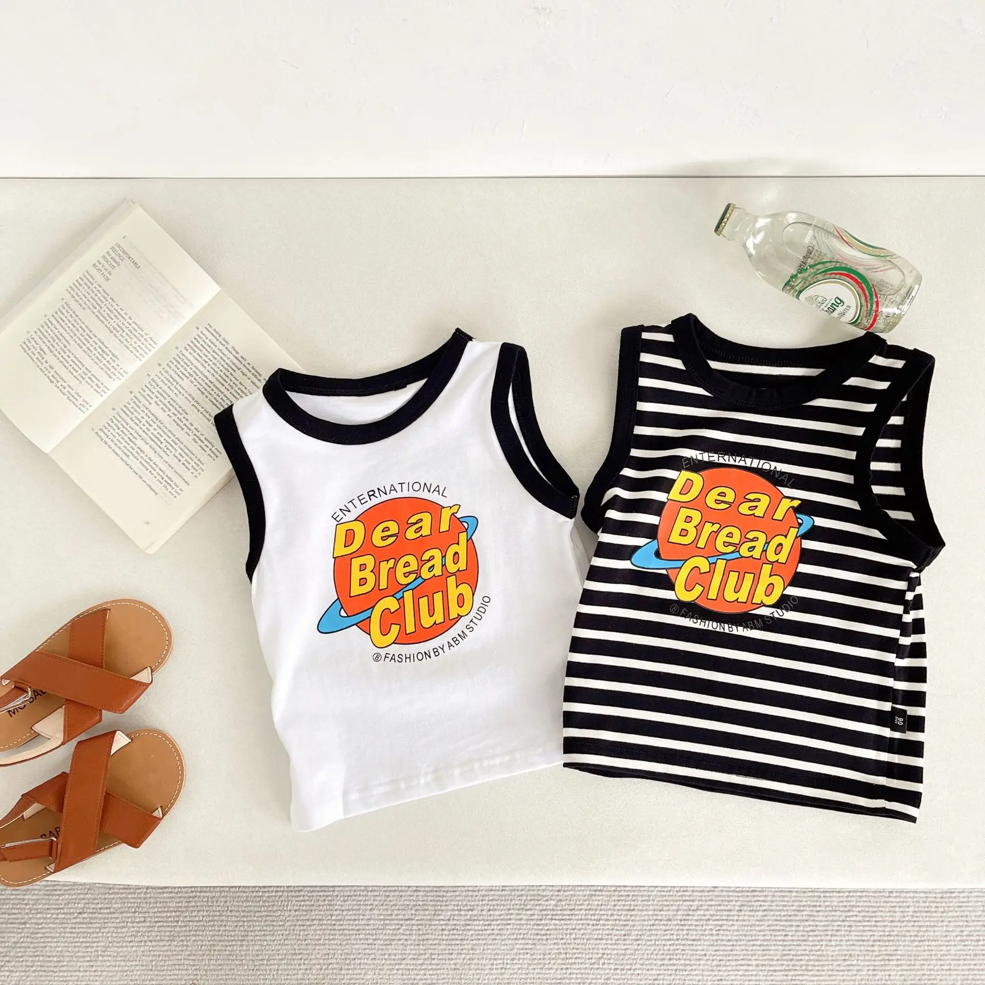 Children's Striped Summer Vest Set for Boys 2024