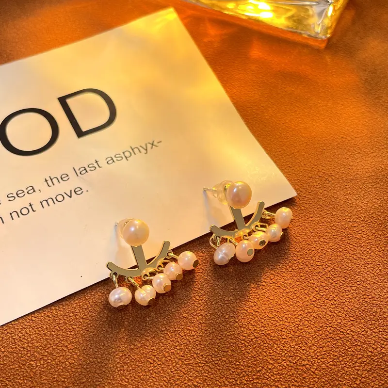 Freshwater Pearl Earrings 18k Gold Personalized - Image 3
