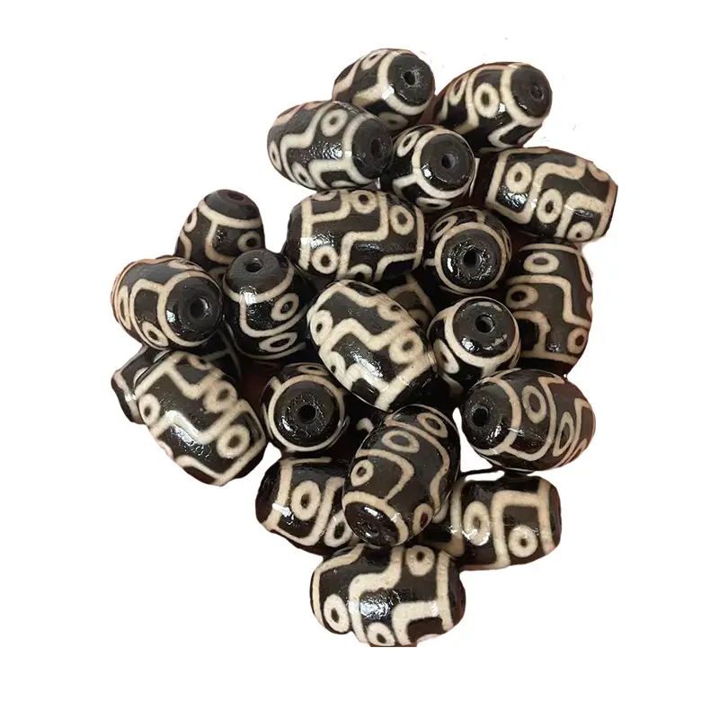 Wholesale Natural Agate Beads Black White 15x22mm - Image 5