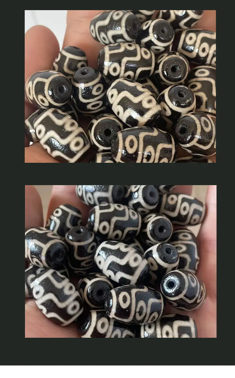 Wholesale Natural Agate Beads Black White 15x22mm — feature 8
