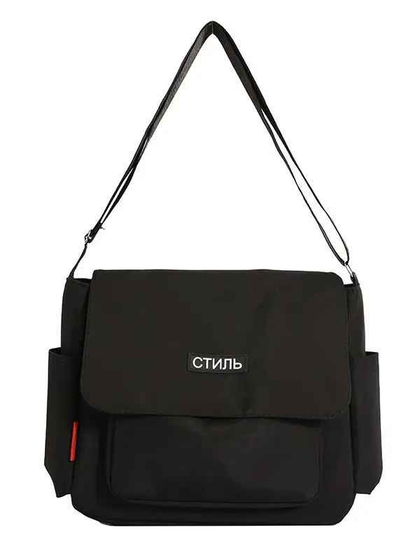 Black Japanese Messenger Bag for Men Women - Image 6