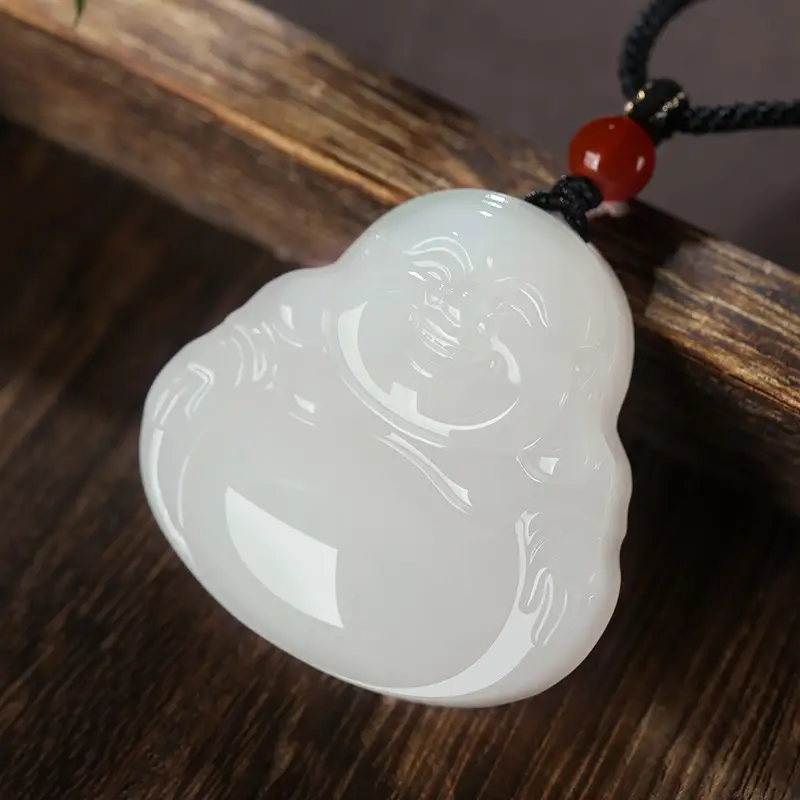 Afghan Jade Maitreya Buddha Pendant Women - Image 3