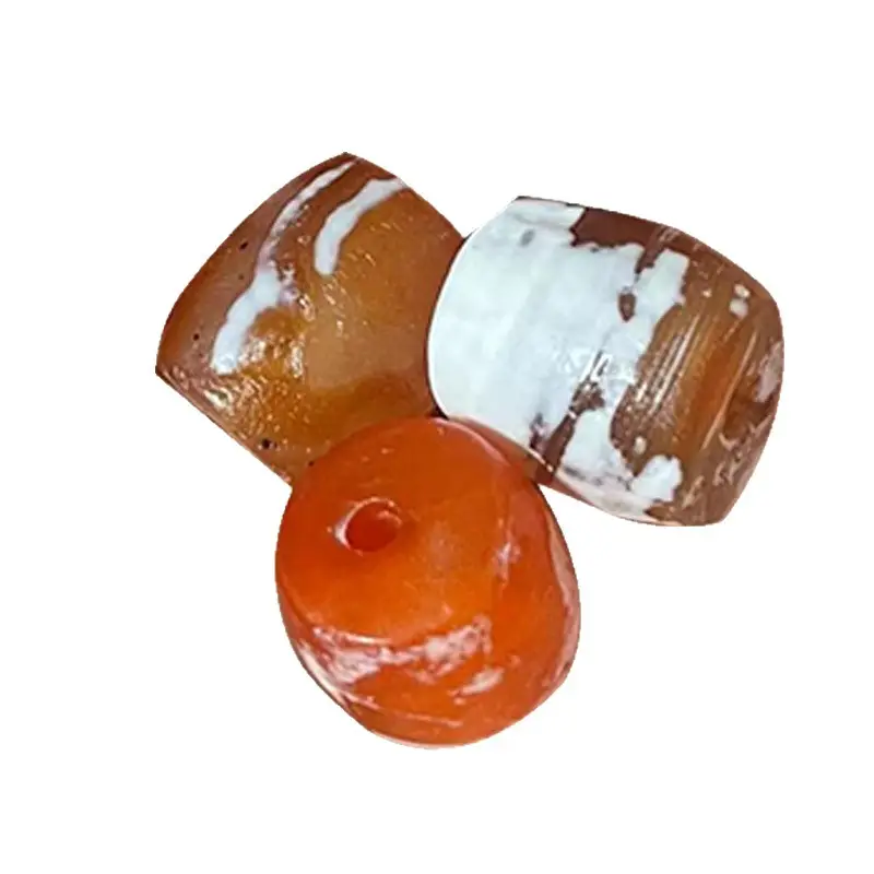 Handmade Red & Milky White Agate 13x15mm Loose Beads - Image 5