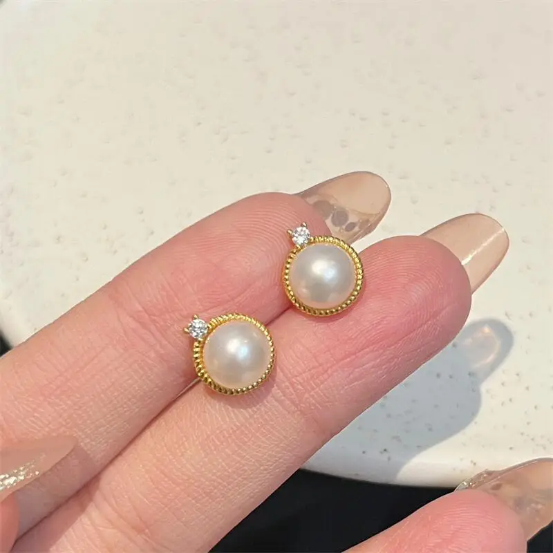 Yuhe French Retro Pearl Earrings S925 All-Body Sterling Silver — feature 10