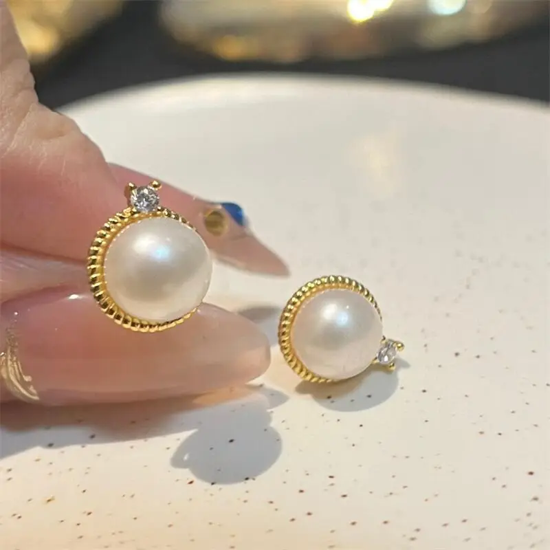 Yuhe French Retro Pearl Earrings S925 All-Body Sterling Silver — feature 7