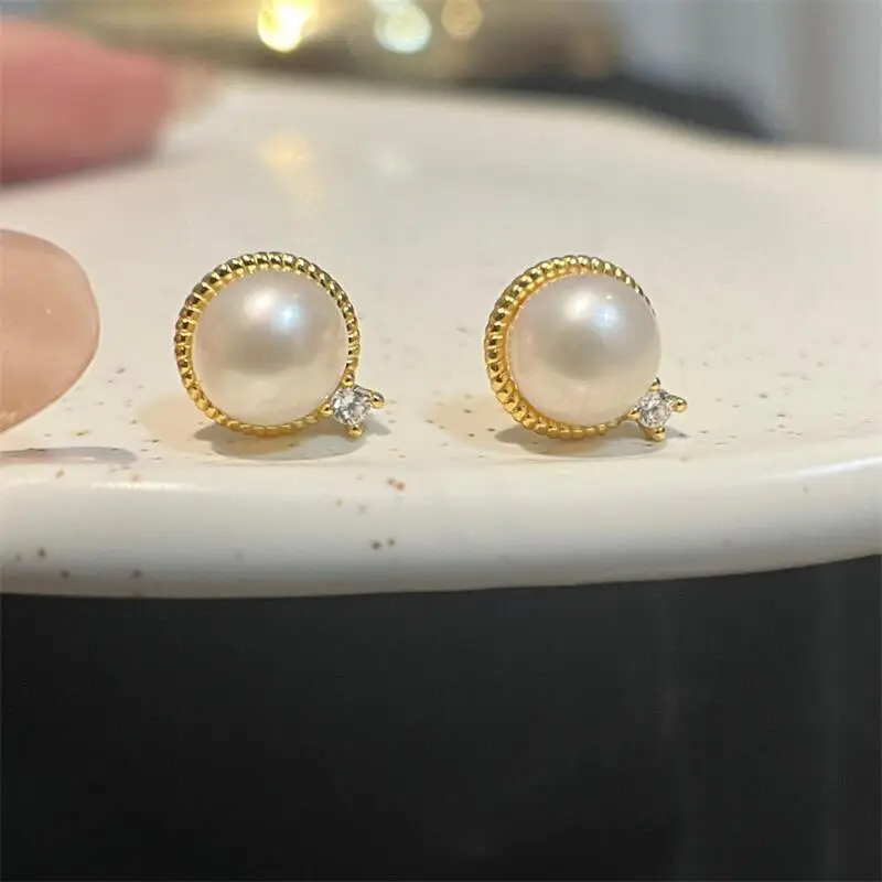 Yuhe French Retro Pearl Earrings S925 All-Body Sterling Silver — feature 8