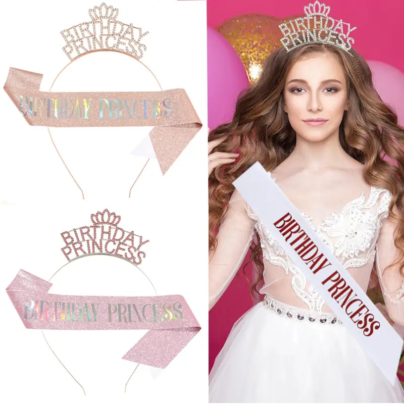 Crystal Crown Party Belt for Girls Birthday Queen — feature 12