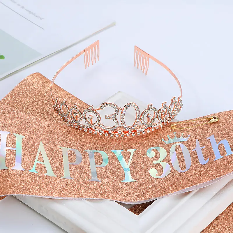 Crystal Crown Party Belt for Girls Birthday Queen — feature 29