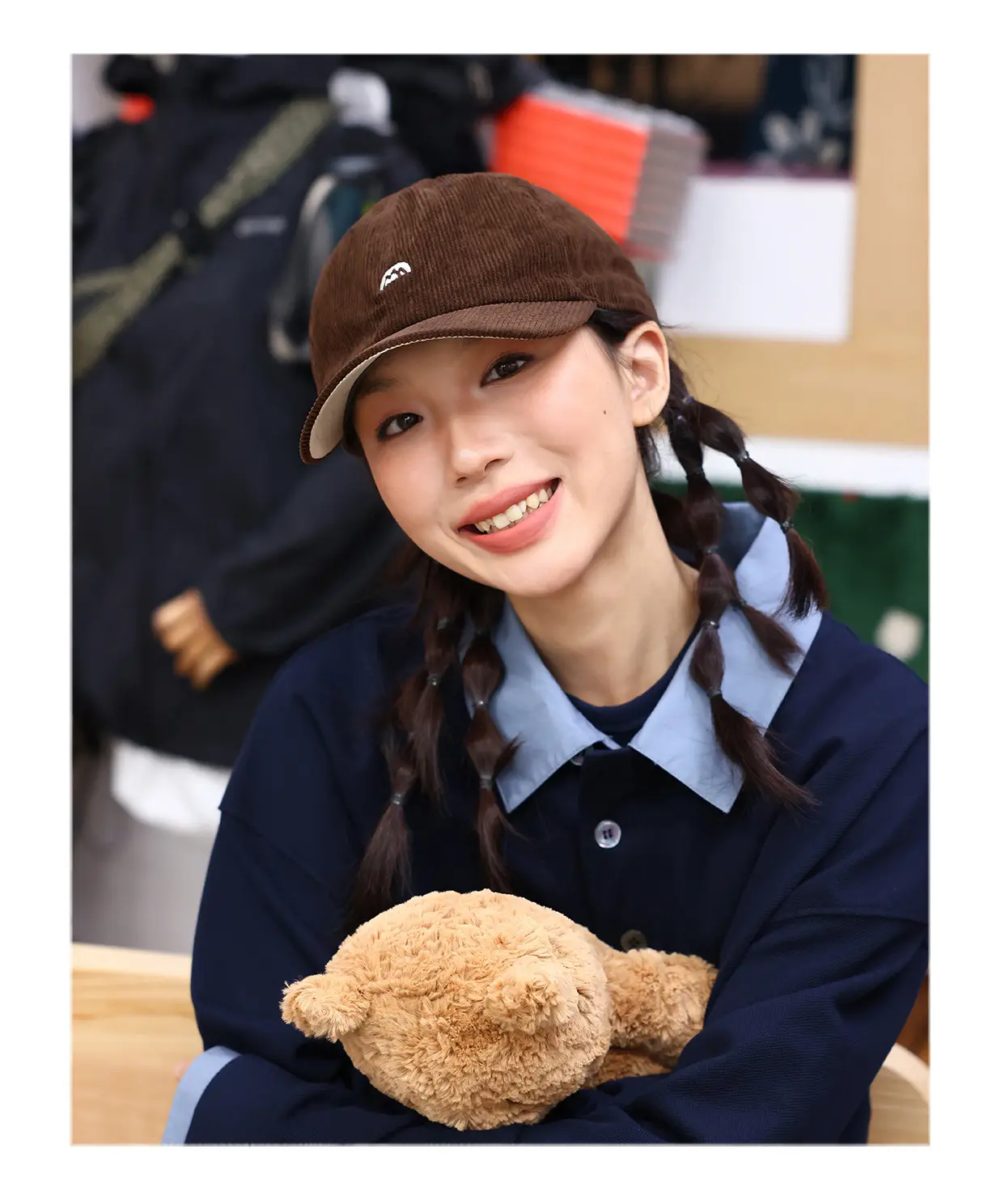 New Style Brown Embroidered Beanie for Men Women Winter — feature 6