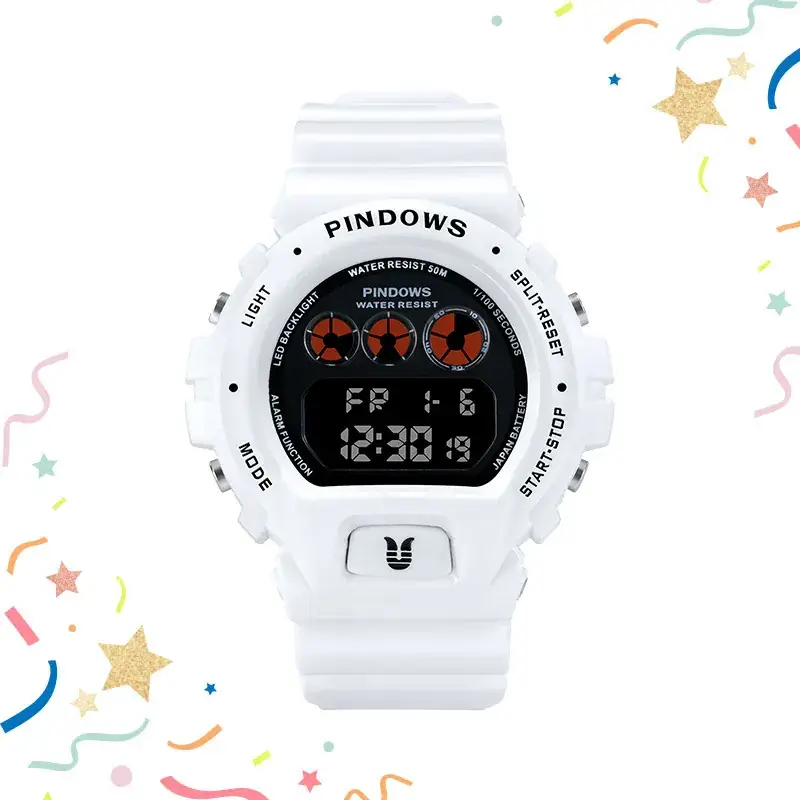 Waterproof LED Digital Watch for Men Women Students Exam
