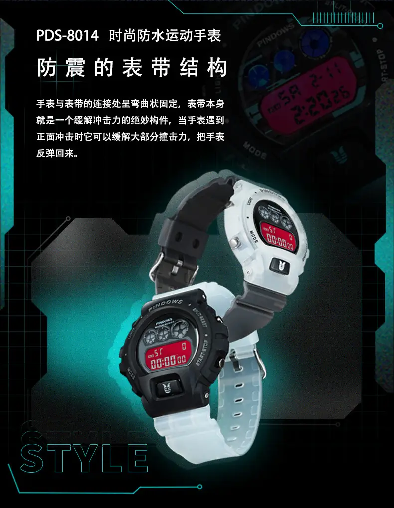 Waterproof LED Digital Watch for Men Women Students Exam — feature 4
