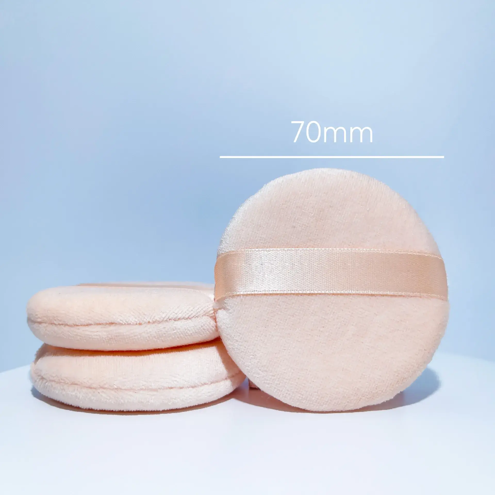 Ribbon Powder Puff Makeup Brush Round