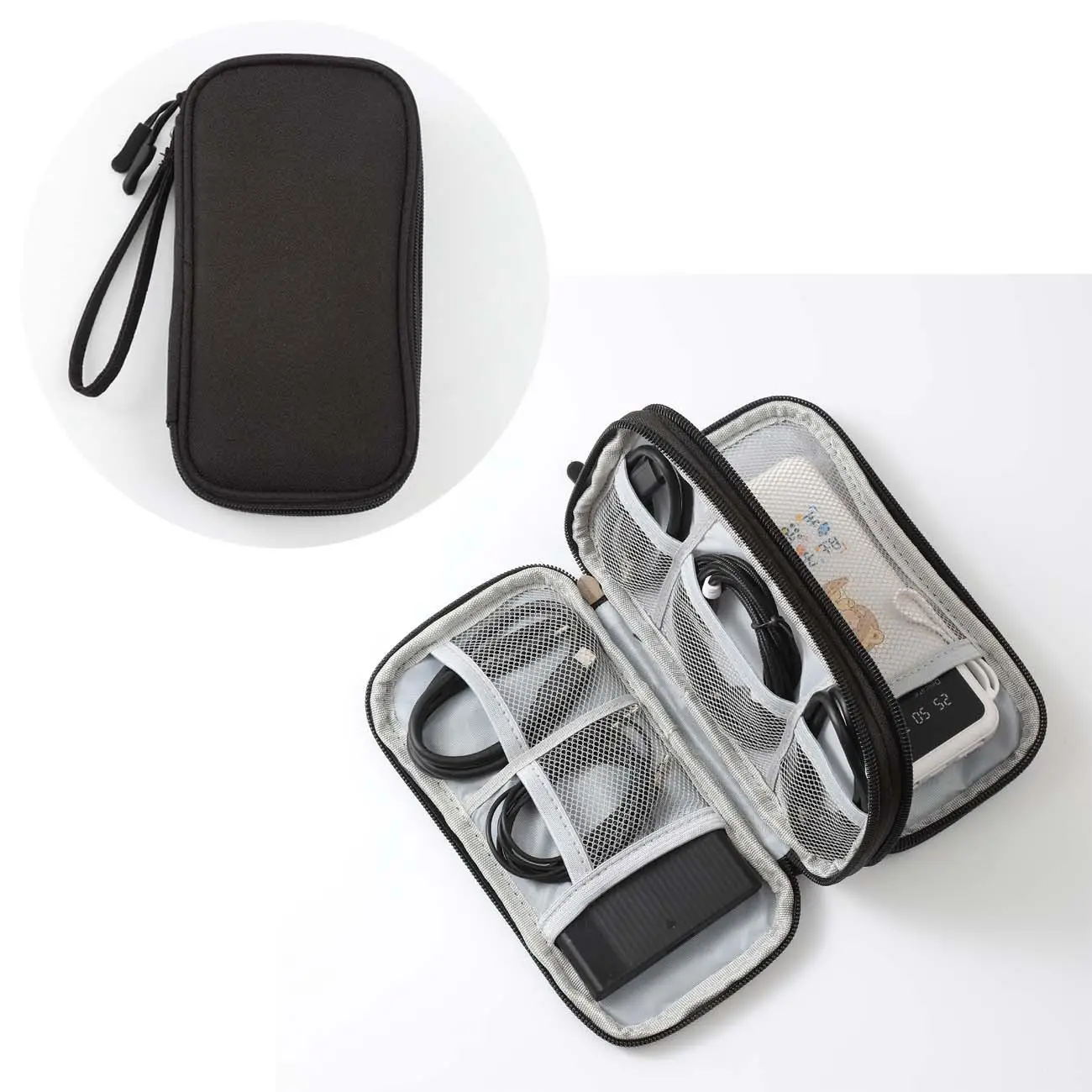 Pink Data Cable Storage Bag with USB Charging Port — feature 22