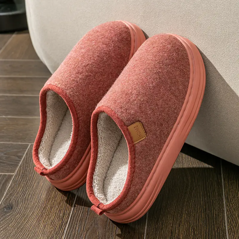 Warm and Comfortable Cotton Slippers for Women, Autumn and Winter 2026 New Model, Couple's Indoor Home Non-Slip Warm Slippers for Men, Winter - Image 8