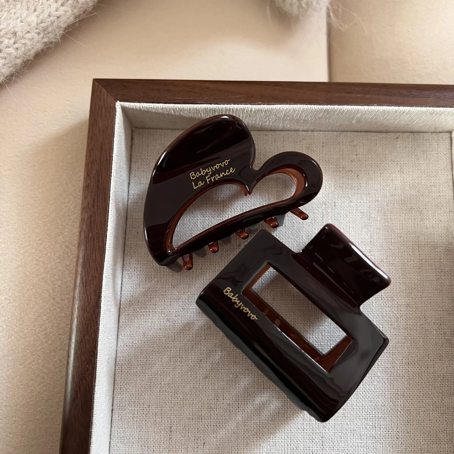 Vintage Chocolate Acetate Hair Clip Medium Hairpin