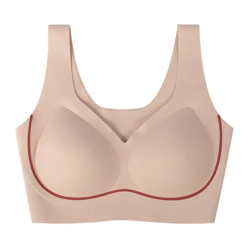 Peach Color Push Up Bra with Steel Ring Closure