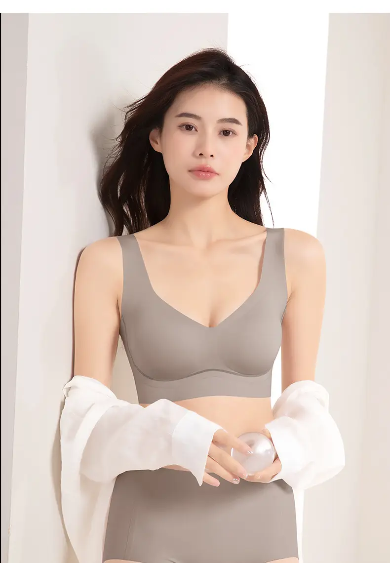 Peach Color Push Up Bra with Steel Ring Closure — feature 24