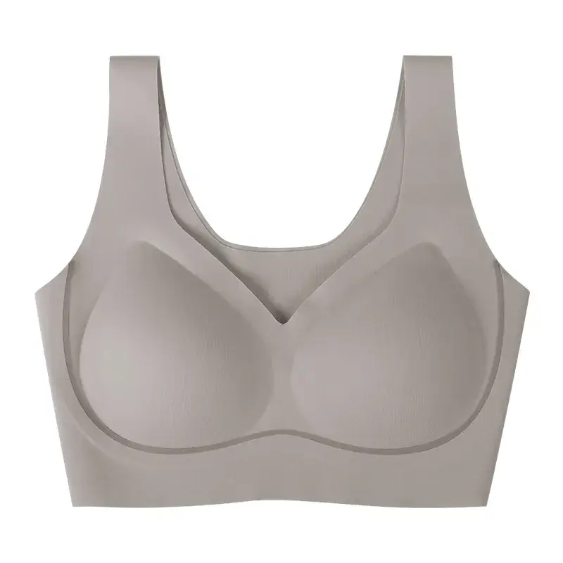 Peach Color Push Up Bra with Steel Ring Closure