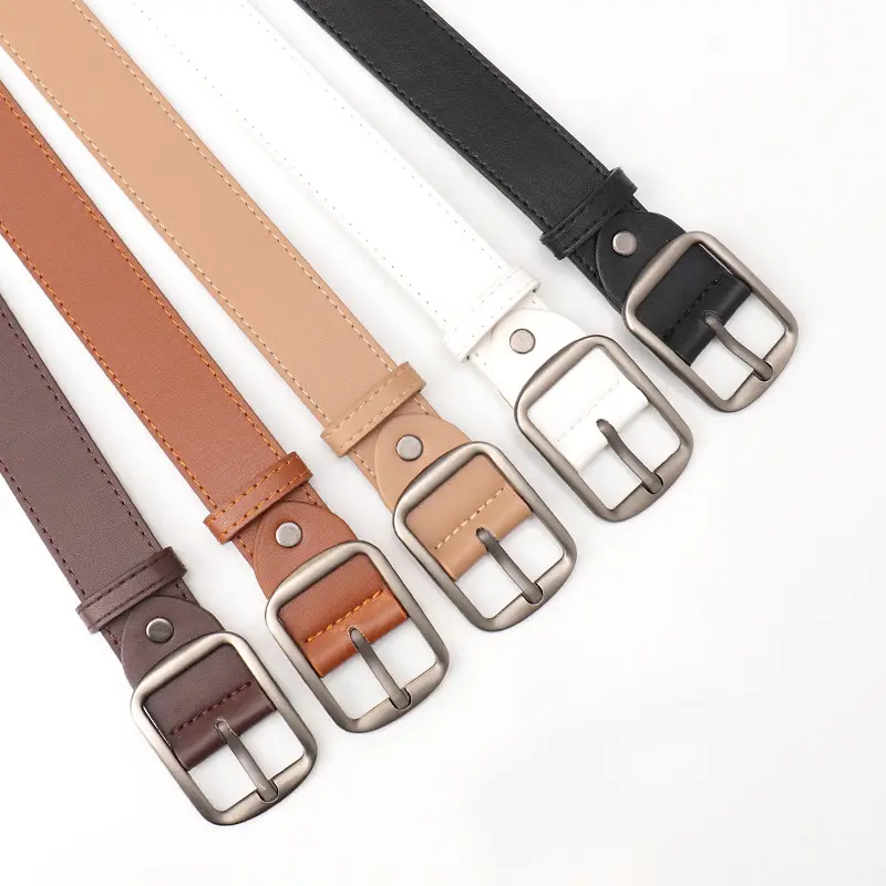 Women's Black Pin Buckle Belt Denim Style Casual Belt - Image 7