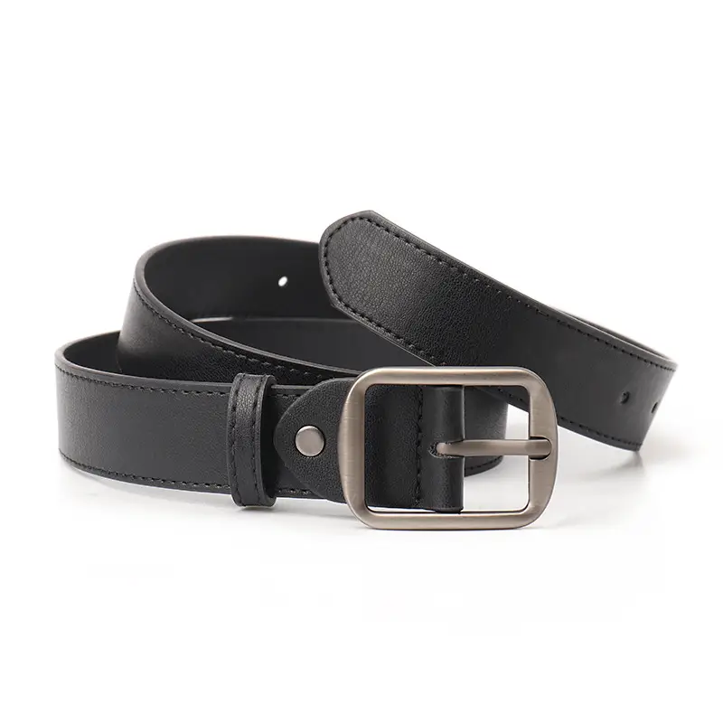 Women's Black Pin Buckle Belt Denim Style Casual Belt - Image 8