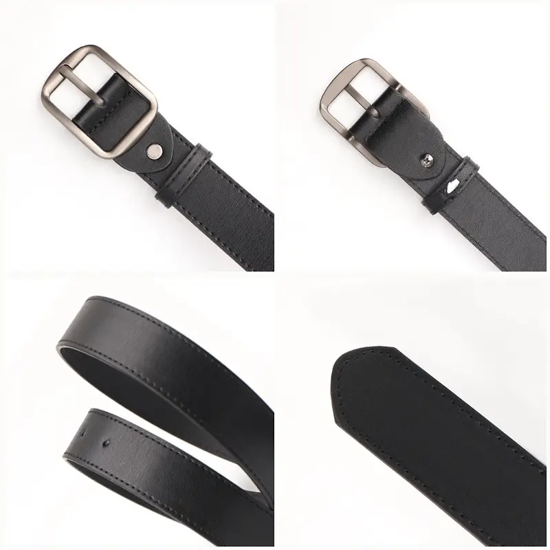 Women's Black Pin Buckle Belt Denim Style Casual Belt - Image 9