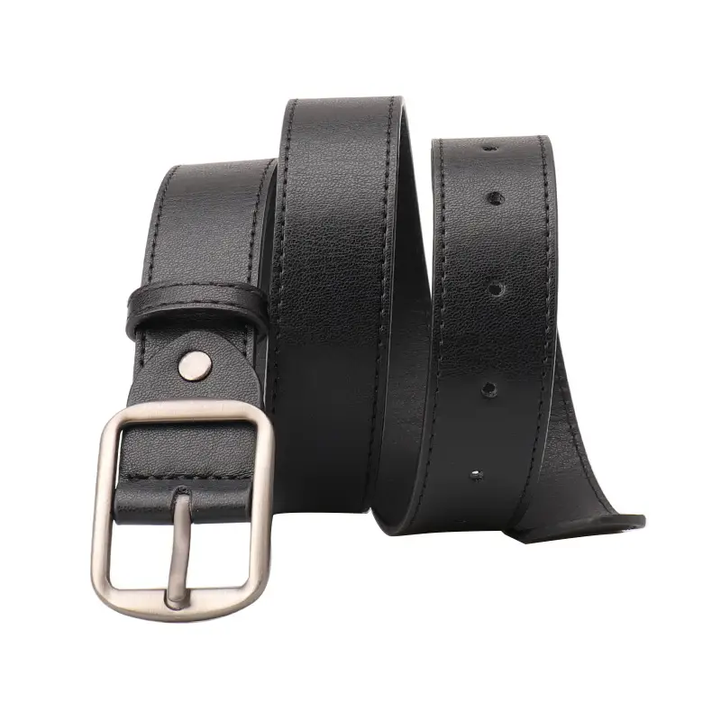 Women's Black Pin Buckle Belt Denim Style Casual Belt - Image 10