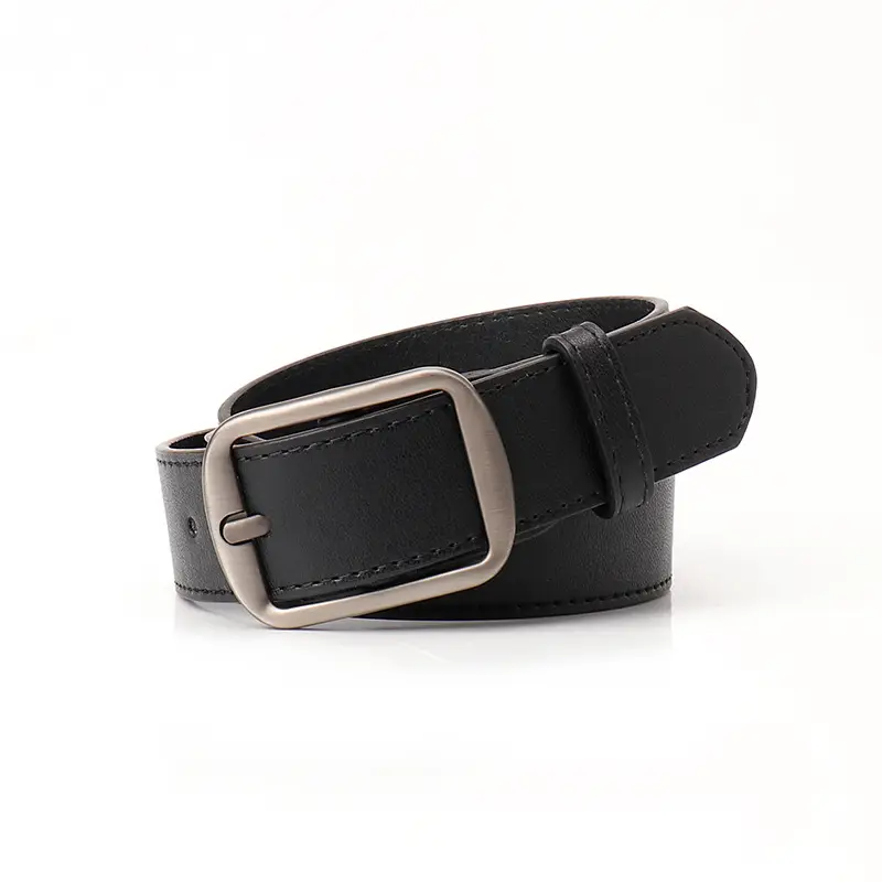 Women's Black Pin Buckle Belt Denim Style Casual Belt - Image 2
