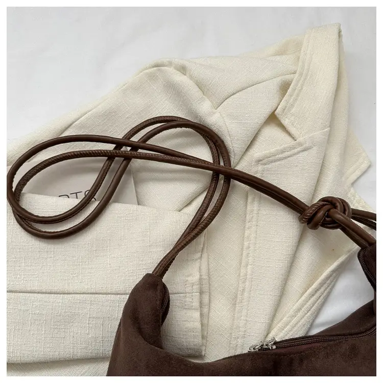Tassel Crossbody Bag Women Winter Shoulder Bag Brown White — feature 11