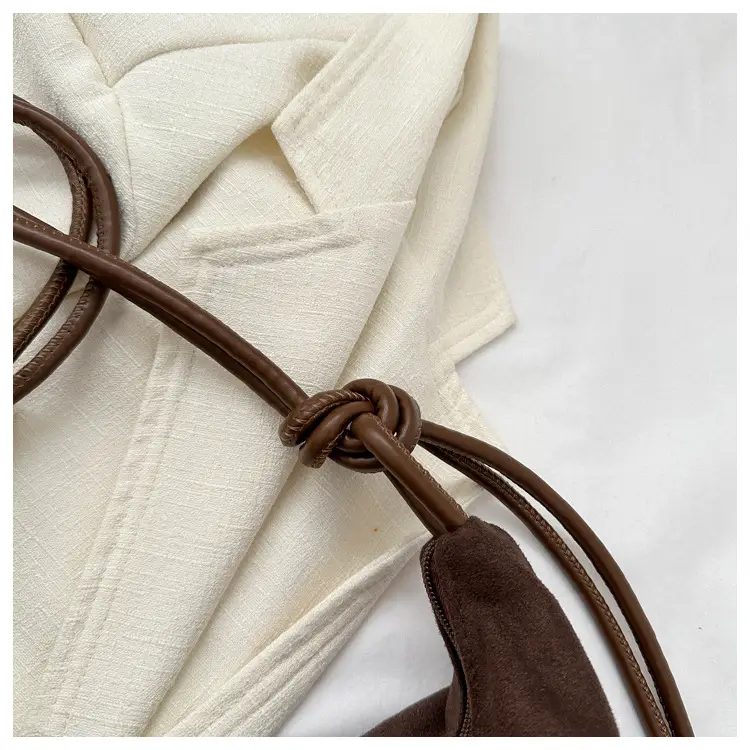 Tassel Crossbody Bag Women Winter Shoulder Bag Brown White — feature 14