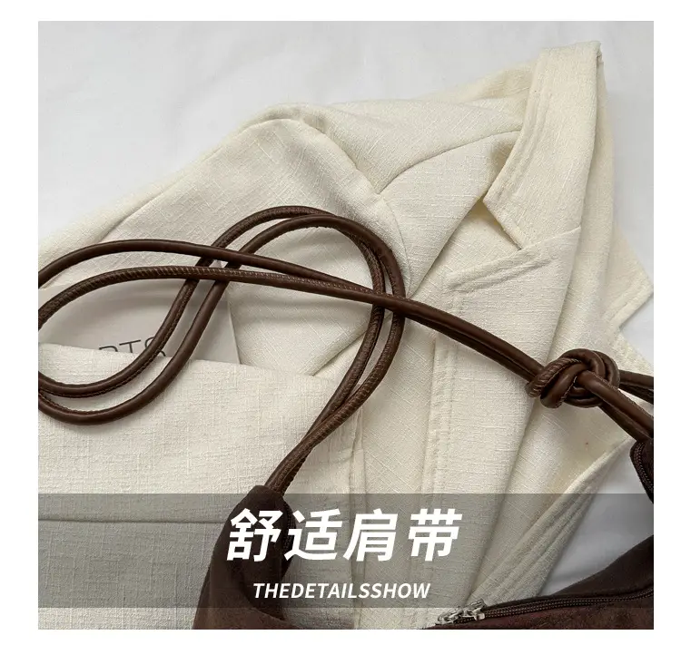 Tassel Crossbody Bag Women Winter Shoulder Bag Brown White — feature 4