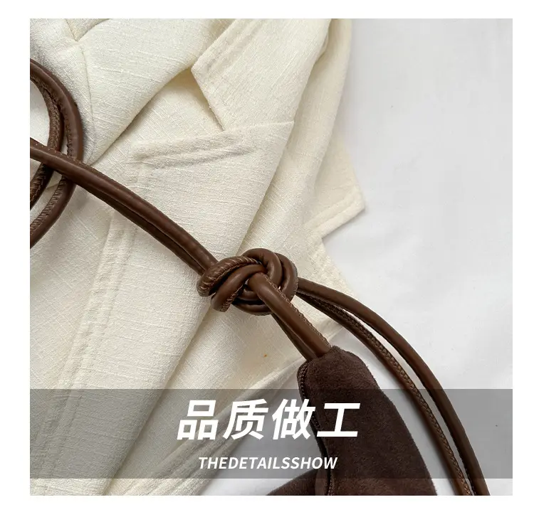Tassel Crossbody Bag Women Winter Shoulder Bag Brown White — feature 5