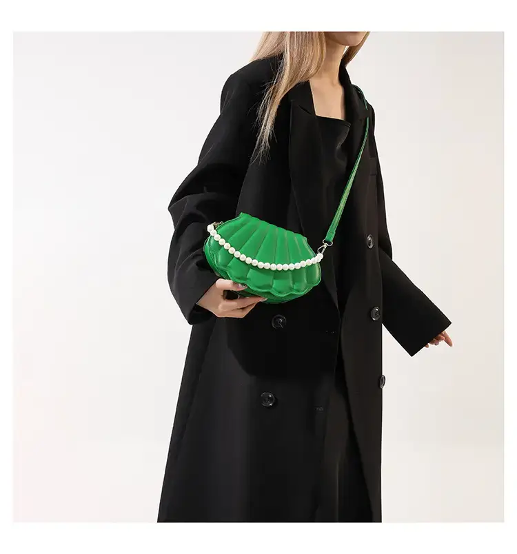 Women's Pink Pearl Shell Shoulder Bag 2024 — feature 11