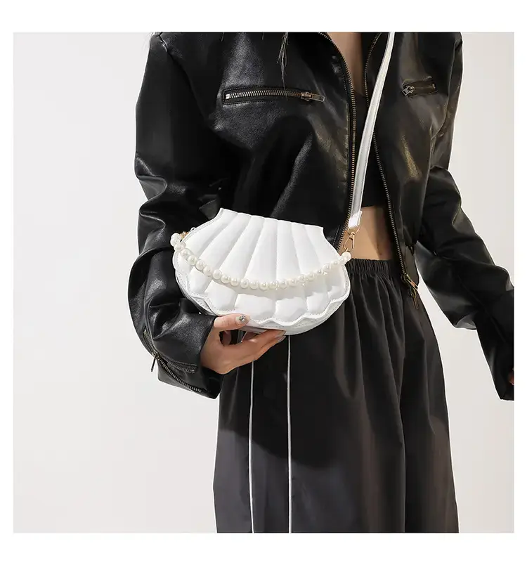 Women's Pink Pearl Shell Shoulder Bag 2024 — feature 13