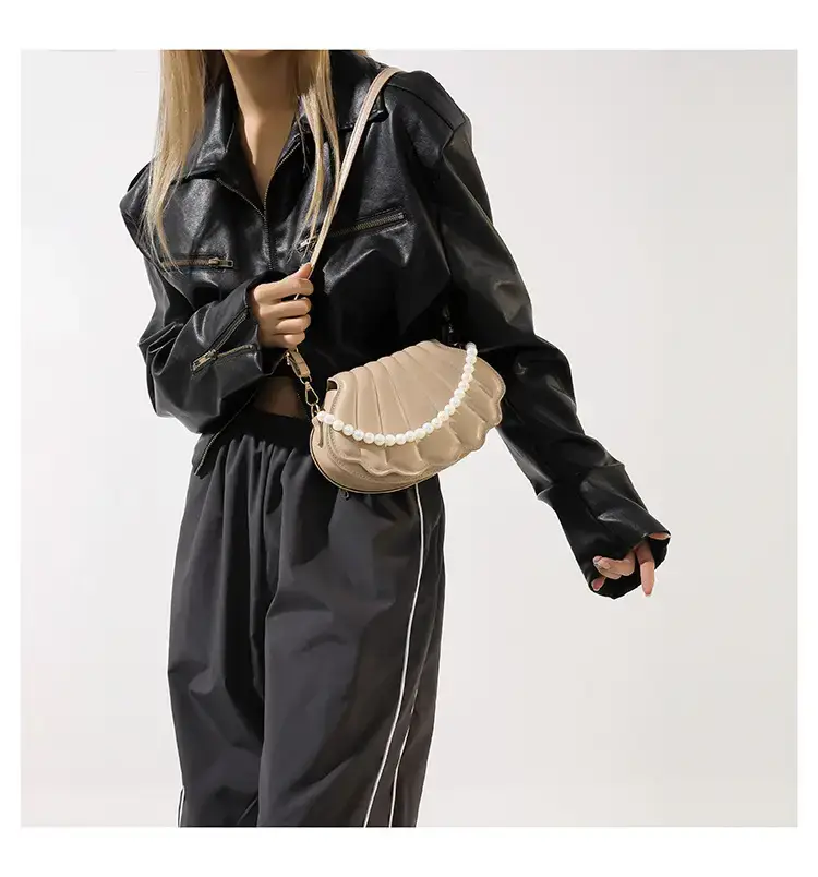 Women's Pink Pearl Shell Shoulder Bag 2024 — feature 15