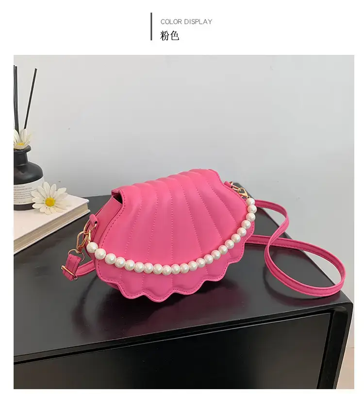 Women's Pink Pearl Shell Shoulder Bag 2024 — feature 21