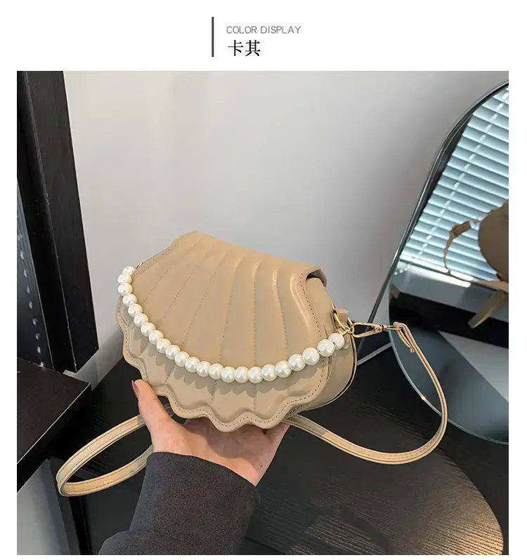 Women's Pink Pearl Shell Shoulder Bag 2024 — feature 23