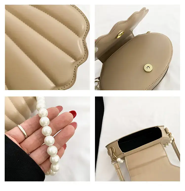Women's Pink Pearl Shell Shoulder Bag 2024 — feature 8