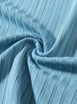 Men Blue Striped V Neck Polo Shirt Long Sleeve — feature 37