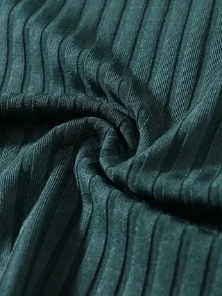 Men Blue Striped V Neck Polo Shirt Long Sleeve — feature 42
